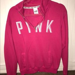 PINK half zip! Very comfy and thick.